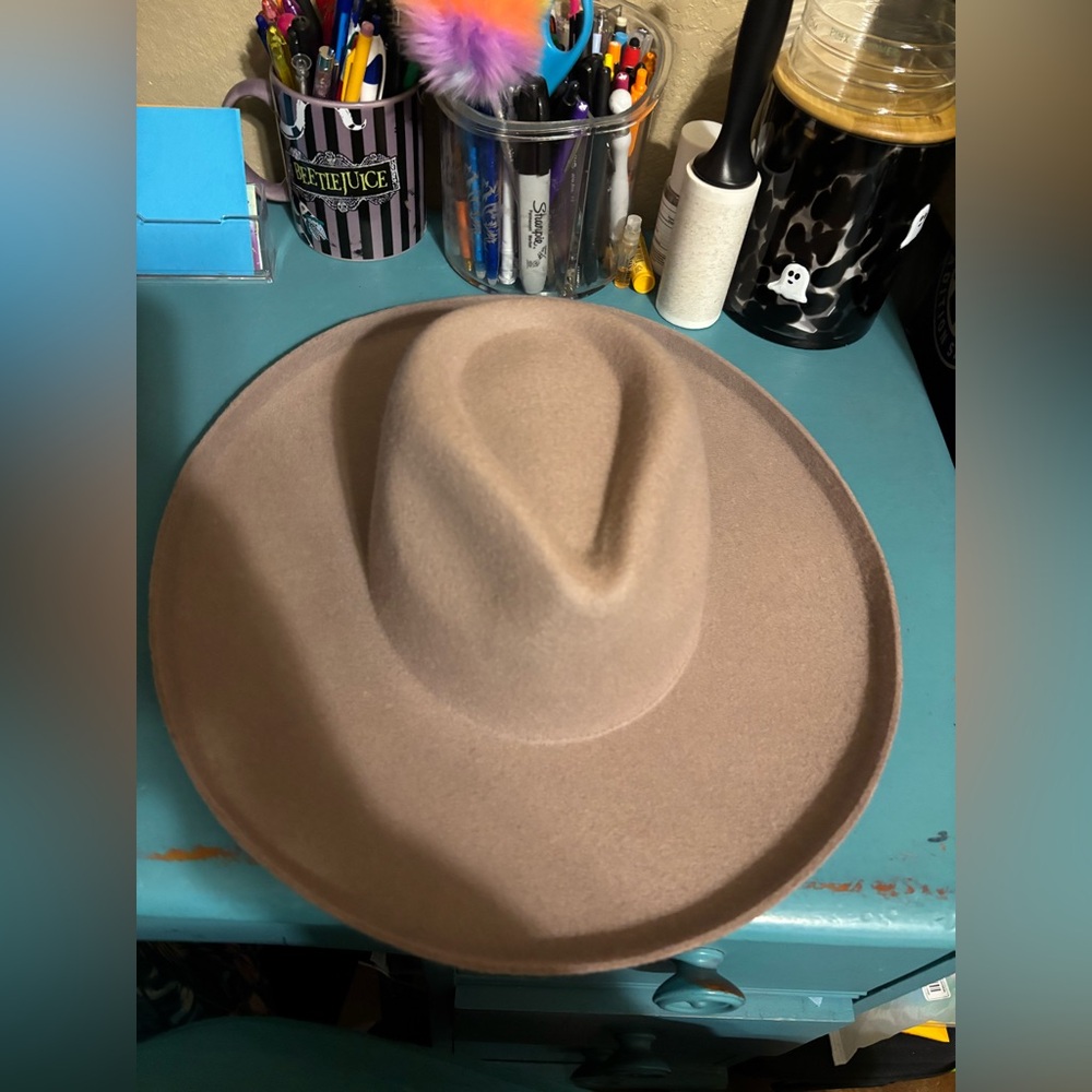 OLIVE & PIQUE PENCIL BRIM WOOL FELT RANCHER HAT